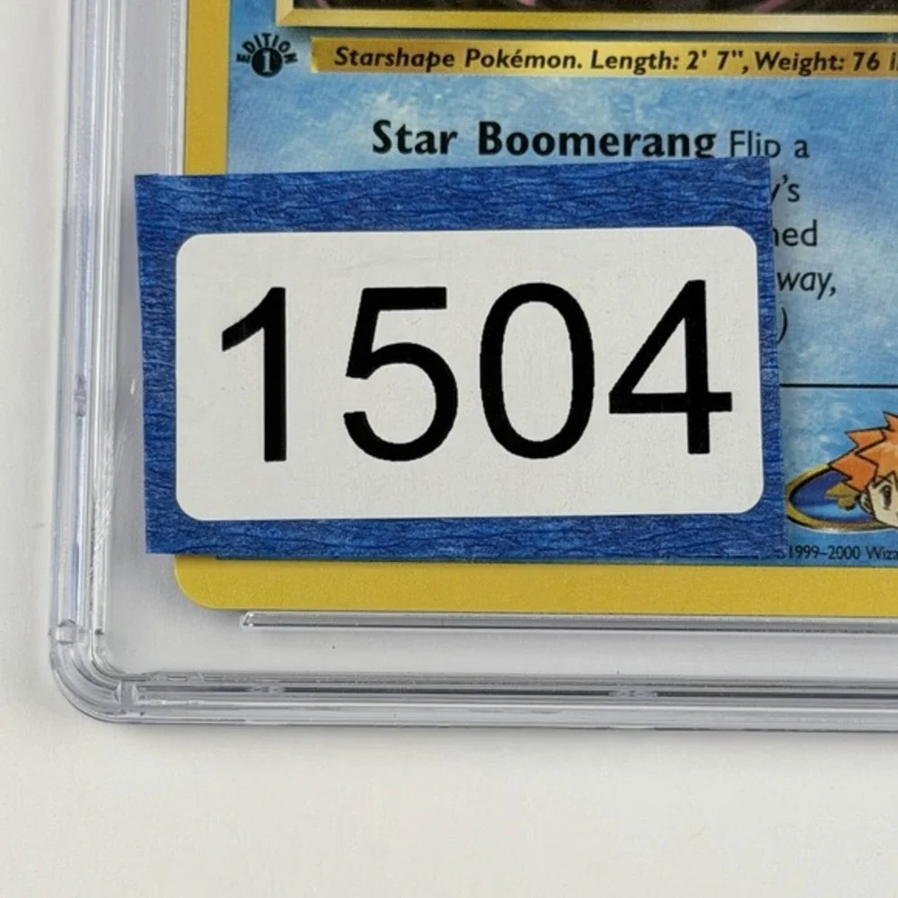 Misty's Staryu 1st Ed. 92/132 CGC 8.5 Blue Label TCG 2000 Pokemon Gym Challenge